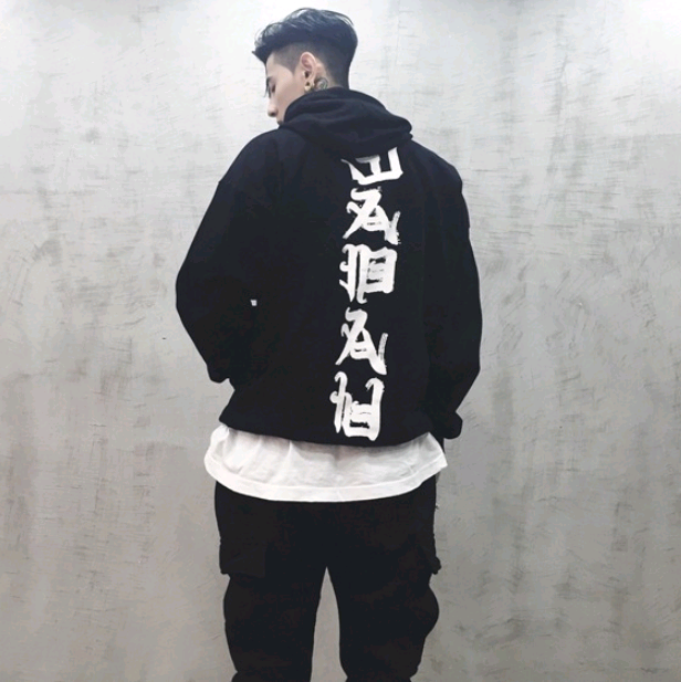 Hip hop Harajuku style long sleeve hoodie