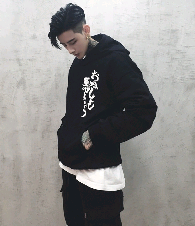 Hip hop Harajuku style long sleeve hoodie